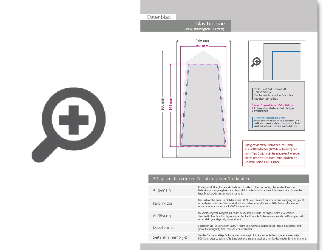 Product Bild glas-troph__e_obelisk_gro____16_0_x_26_0_cm_mit_einseitiger_lasergravur
