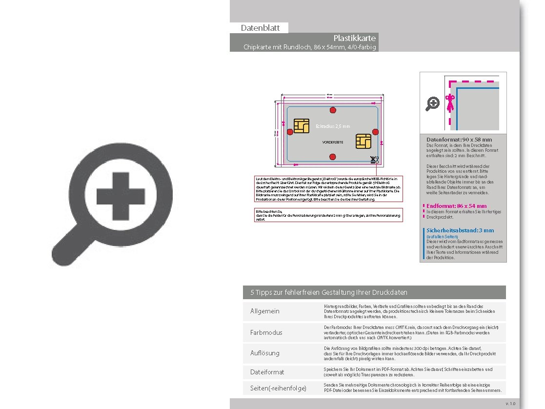 Product Bild chipkarte_sle5542_mit_lochung_4_0_farbig_bedruckt_auf_silbernem_hintergrund