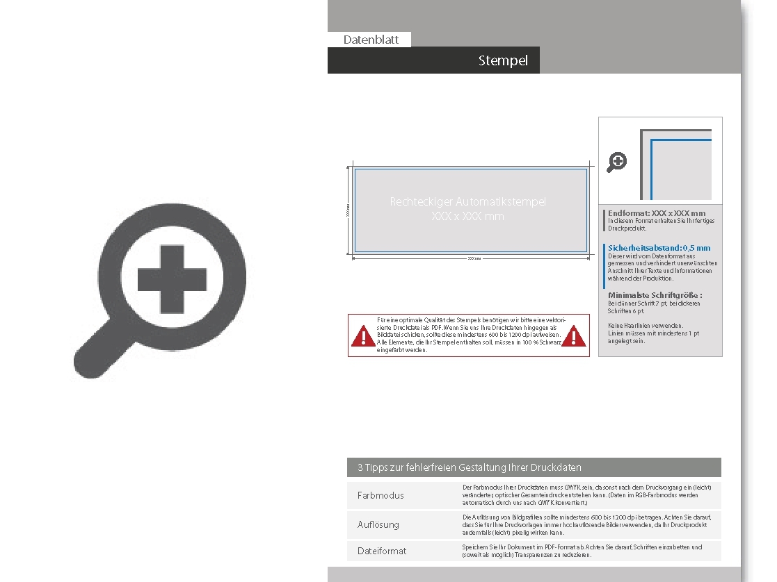 Product Bild rechteckiger_automatikstempel_mit_rotem_kissen